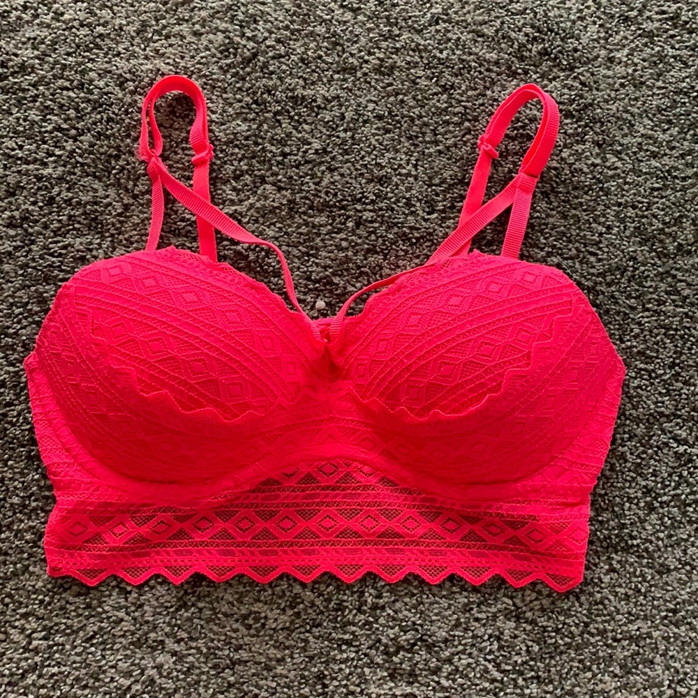 PINK by VS bralette. Hot Coral color